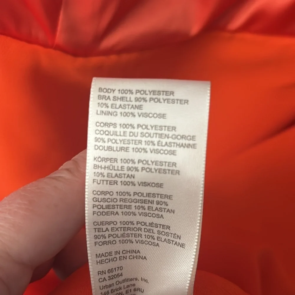Free People Red Orange Mila Sweetheart Neckline Bustier Mini Dress- NWT - Picture 13 of 13